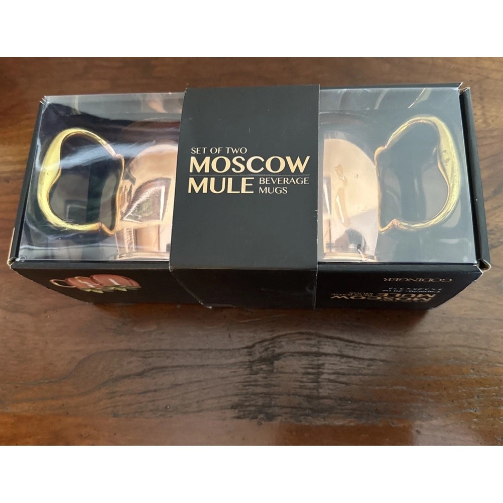 Godinger Moscow Mule Mugs‎ - Set of 2 Copper Beverage Mugs, Extra Large 20 oz